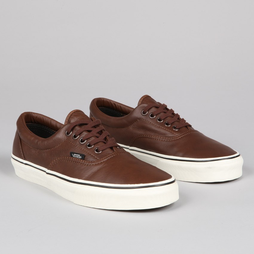 vans blue with brown leather