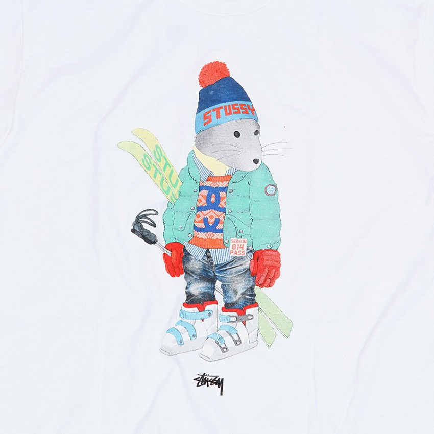 stussy ski rat white