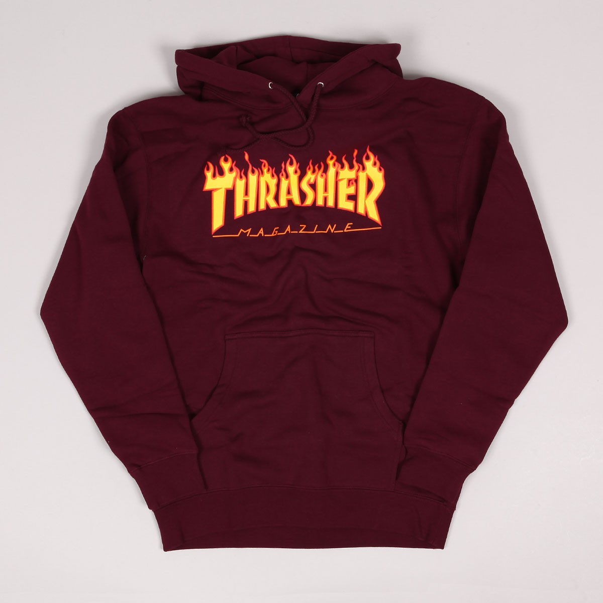 Thrasher Flame Hoodie Maroon Skateboarding, Nike SB, Adidas, Vans