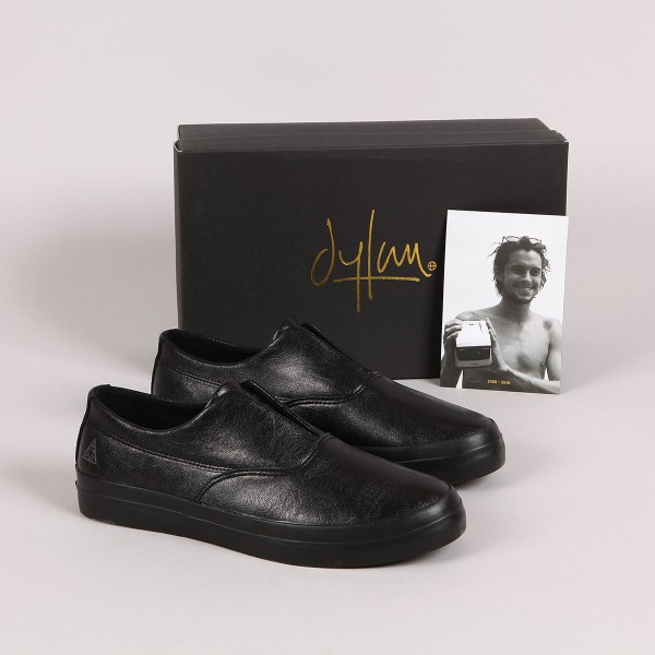 HUF Dylan Slip On Black Grain Skateboarding Nike SB Adidas Vans Online Shop POPNAME.cz