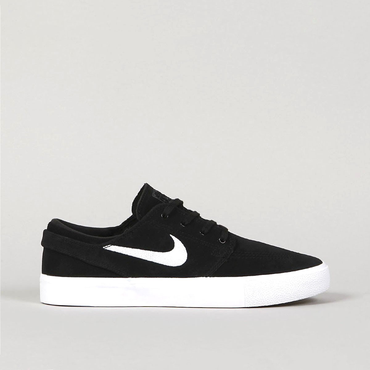 nike sb janoski rm black & white suede skate shoes