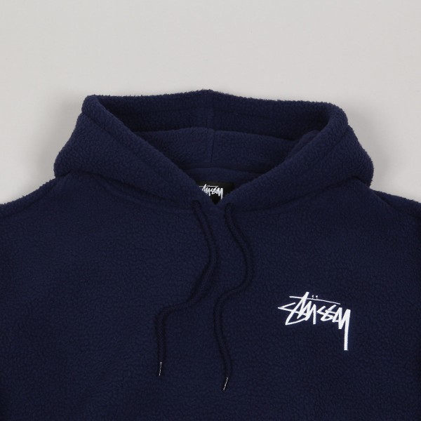 ★関税込★Stussy★Stussy Bronson Sherpa Hoodie Navy★ 2022 STUSSY SPORT GRAPHIC RELAXED OVERSIZED CREWNECK