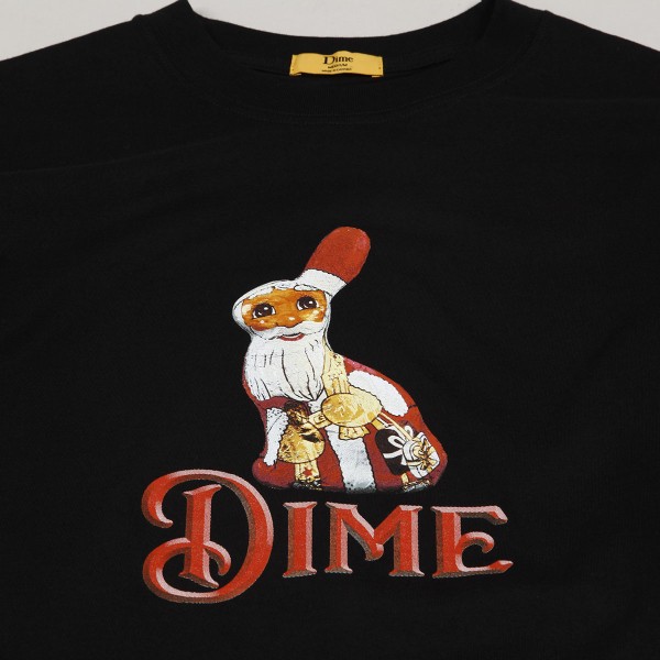 【ストリート好き必見】Dime Santa Bunny T-Shirt Dime Santa Bunny Tee Black - Skateboarding, Nike SB, Adidas
