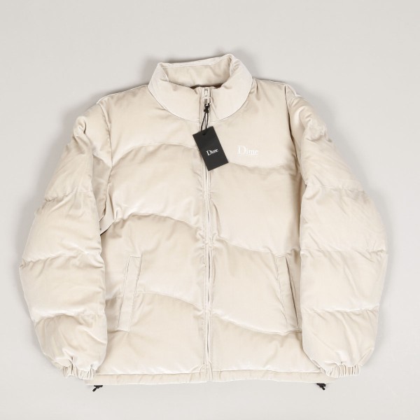 Dime Velvet Quilted Puffer Jacket Beige - Skateboarding, Nike SB, Adidas,  Vans, Online Shop | POPNAME.cz
