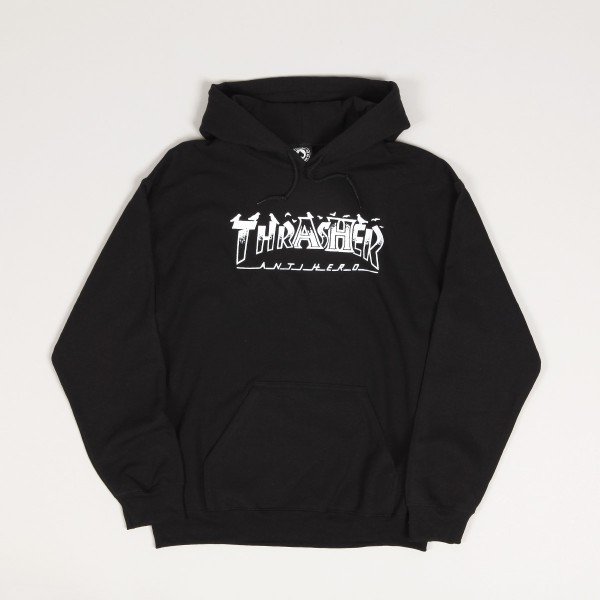 Thrasher x Antihero Pigeon Mag Hoodie Black Skateboarding Nike SB Adidas Vans Online Shop POPNAME.cz