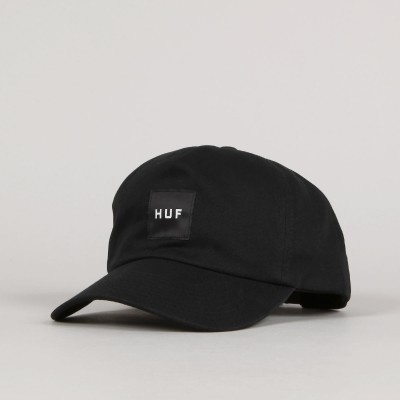 HUF Box Logo Snapback Black