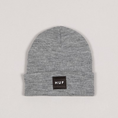 HUF Box Logo Beanie Grey Heather