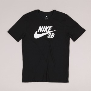 Nike SB Icon Logo Tee Black White