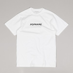 Popname Basic Logo Tee White Black