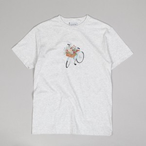 Skateboard Cafe Flower Basket Tee Grey