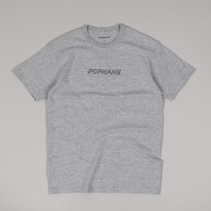 Popname Outlined Logo Tee Grey Black