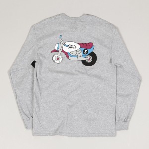 Tired Moto Sport LS Tee Heather Grey
