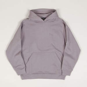 Dime Classic Small Logo Hoodie Plum Grey