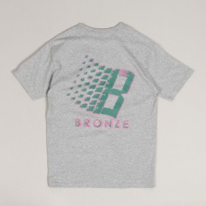 Bronze 56K B Logo Tee Heather Grey