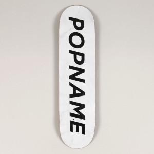 Popname Marble Logo Deck White