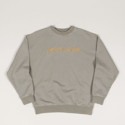 Fucking Awesome Distress Crewneck Brown
