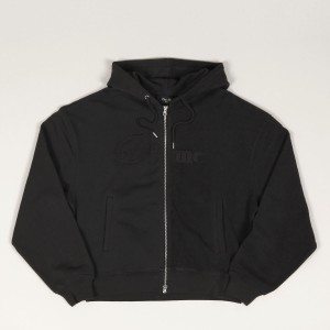 Dime Reverse Zip Hoodie Vintage Black