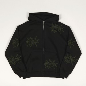 Butter Goods Roach Zip-Thru Hoodie Black