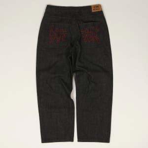 Butter Goods Blotch Denim Pants Streaky Black