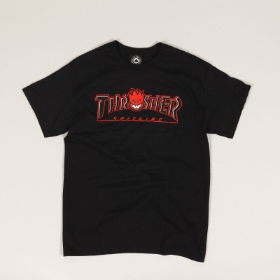 Thrasher x Spitfire Big Head Outline Tee Black