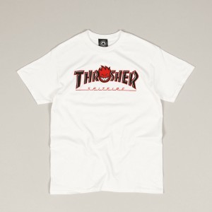 Thrasher x Spitfire Big Head Outline Tee White