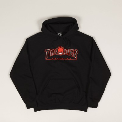 Thrasher x Spitfire Big Head Outline Hoodie Black