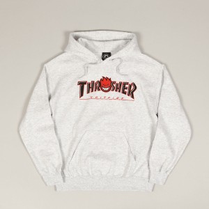 Thrasher x Spitfire Big Head Outline Hoodie Ash
