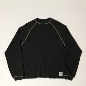 Butter Goods Waffle LS Top Wash Black