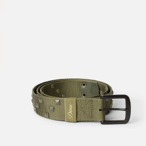 Dime Studded Belt Army Green