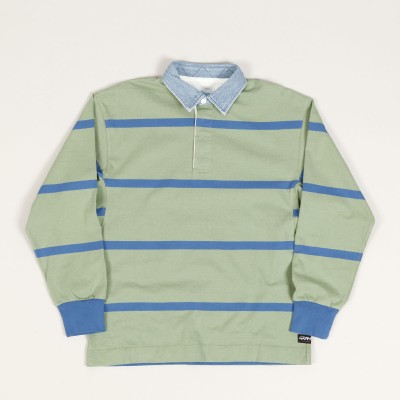 Gramicci Langdon Rugby LS Tee Olive Blue
