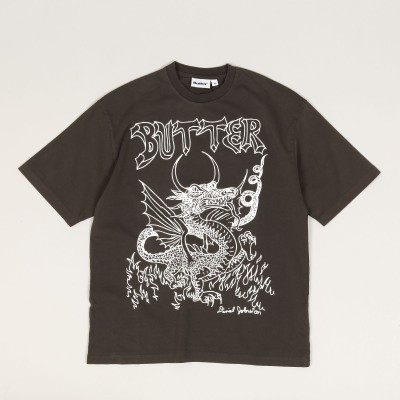Butter Goods x Johnston Dragon Tee Wash Black