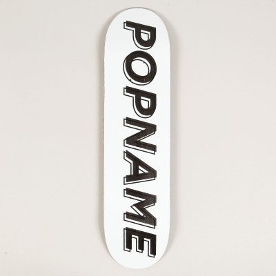 Popname Cut Logo Deck Black 8.0