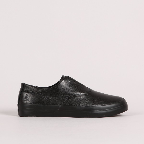 Huf dylan slip on black grain leather new arrivals
