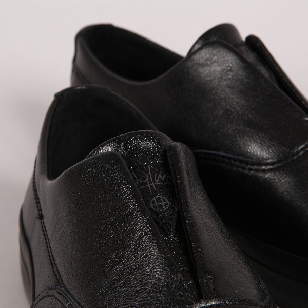 Huf dylan slip on black grain leather hot sale