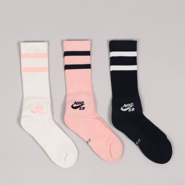 Nike SB 3Pack Socks Black White Bubble Gum Skateboarding Nike SB Adidas Vans Online Shop POPNAME.cz