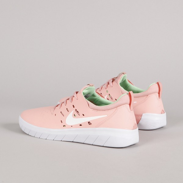 Nike SB Nyjah Free Sushi Coral White Green Skateboarding, Nike - Main Image