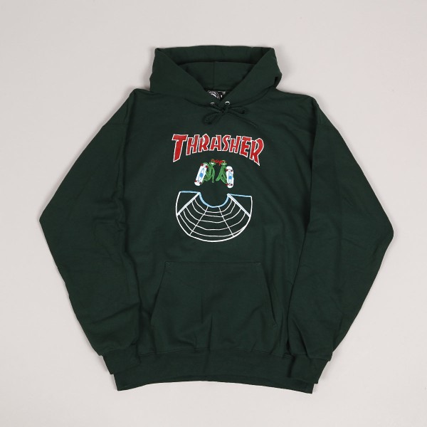 Thrasher Doubles Hoodie Forest Green Skateboarding Nike SB Adidas Vans Online Shop POPNAME.cz