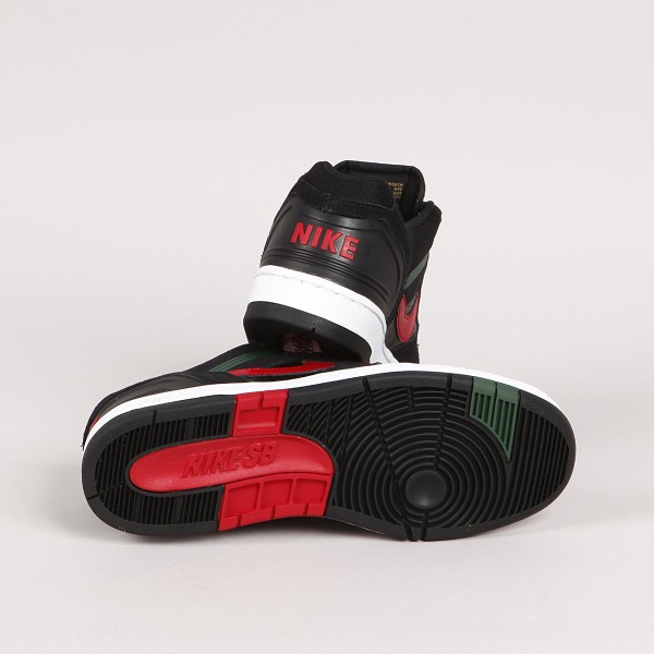 Nike SB Air Force II Low Black Red Forest GUCCI