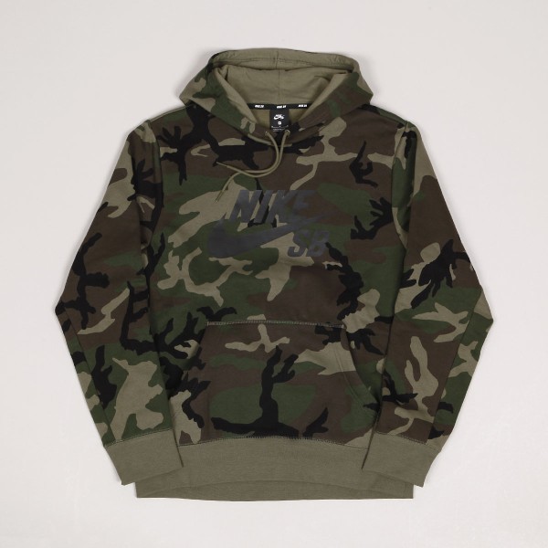Nike sb hoodie camo sales