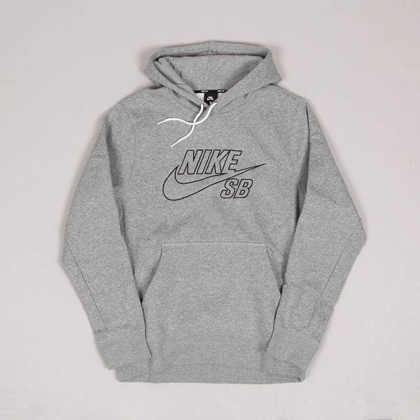 Nike sb hoodie grey best sale
