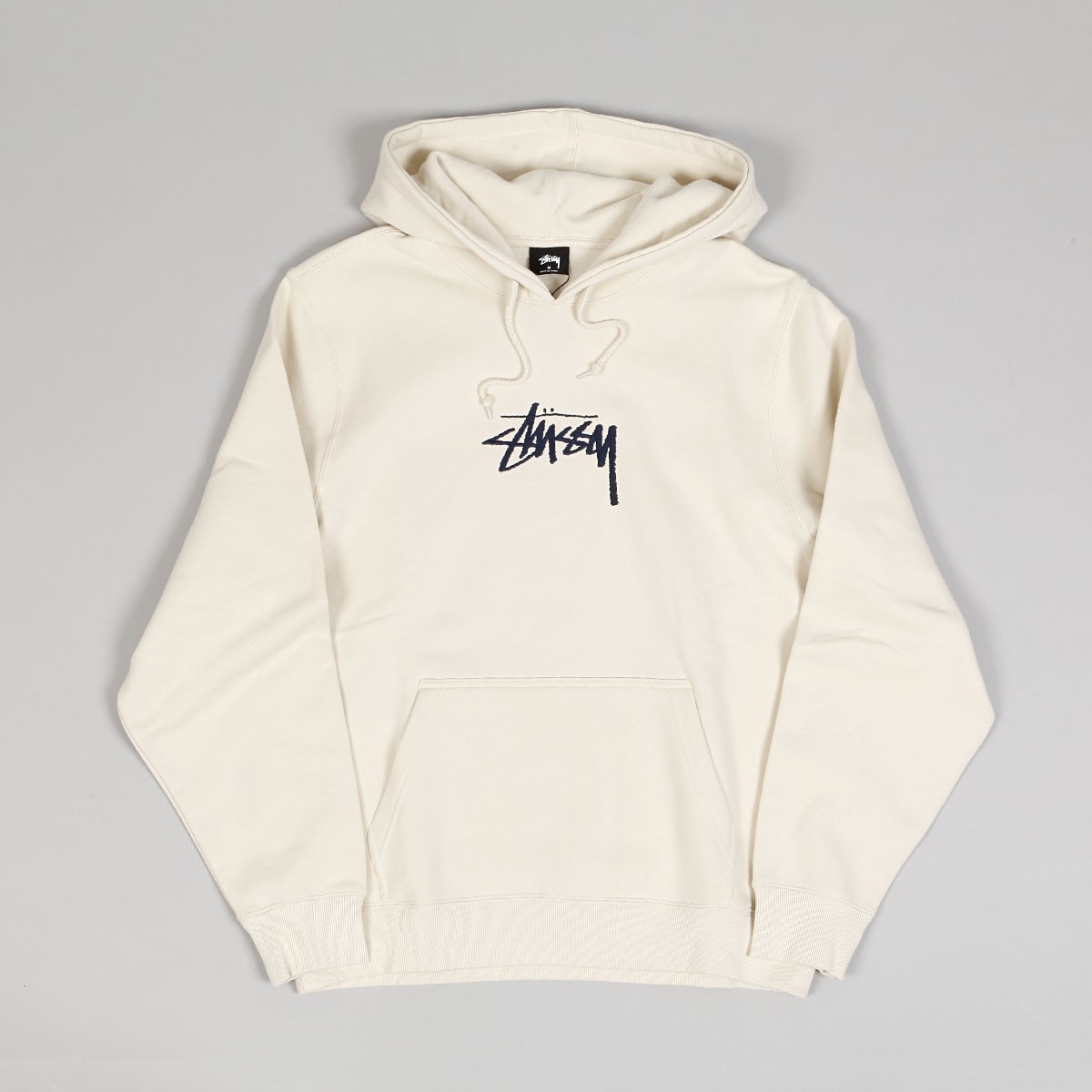 Stussy stock logo hoodie cement clearance