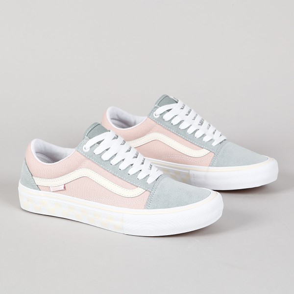 Shoes Old Skool Pro Washout Vans Old Skool Pro Washout Peach Blue