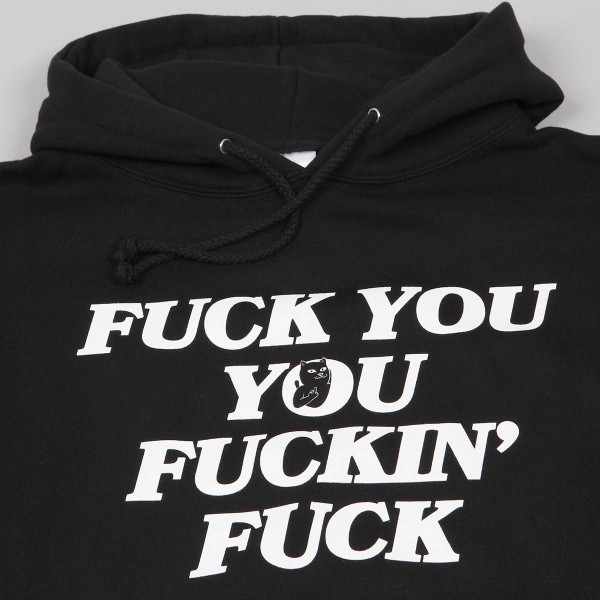 Ripndip Fucking Fuck Hoodie Black - Skateboarding, Nike SB, Adidas 