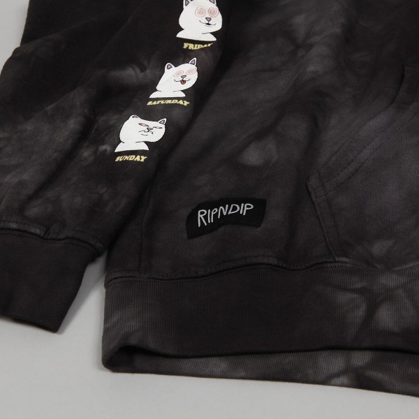 Ripndip 7 Days Hoodie Black Wash Skateboarding Nike SB Adidas Vans Online Shop POPNAME.cz