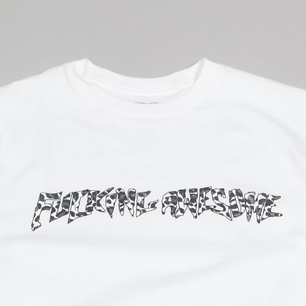 Fucking Awesome Cheetah Stamp Tee White - Skateboarding