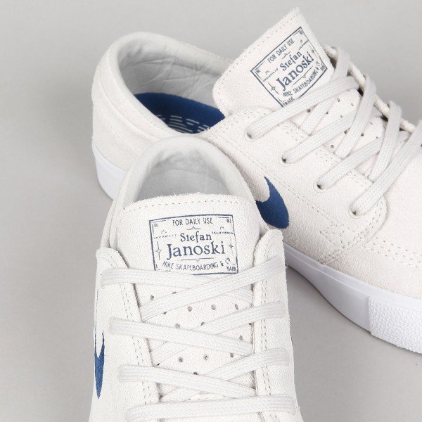 Sb janoski rm patchwork summit white  and  blue skate shoes cheap