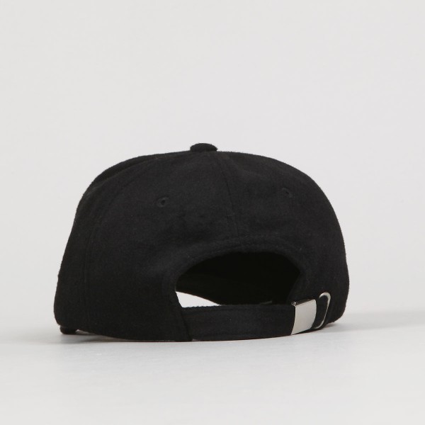 Stussy Fuzzy Big Logo Low Pro Cap Black - Skateboarding