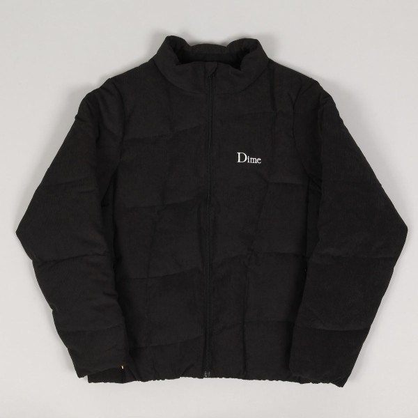 DIME CORDUROY WAVE PUFFER JACKET Black L アウター | suitmenstore.com