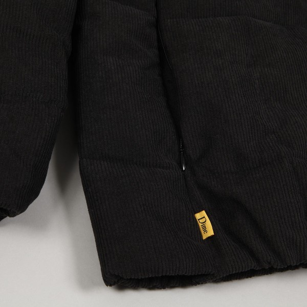 Dime Corduroy Wave Puffer Jacket Black