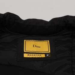 Dime Corduroy Wave Puffer Jacket Black